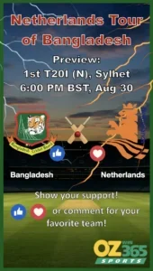 Bangladesh vs Netherlands – 1st T20I