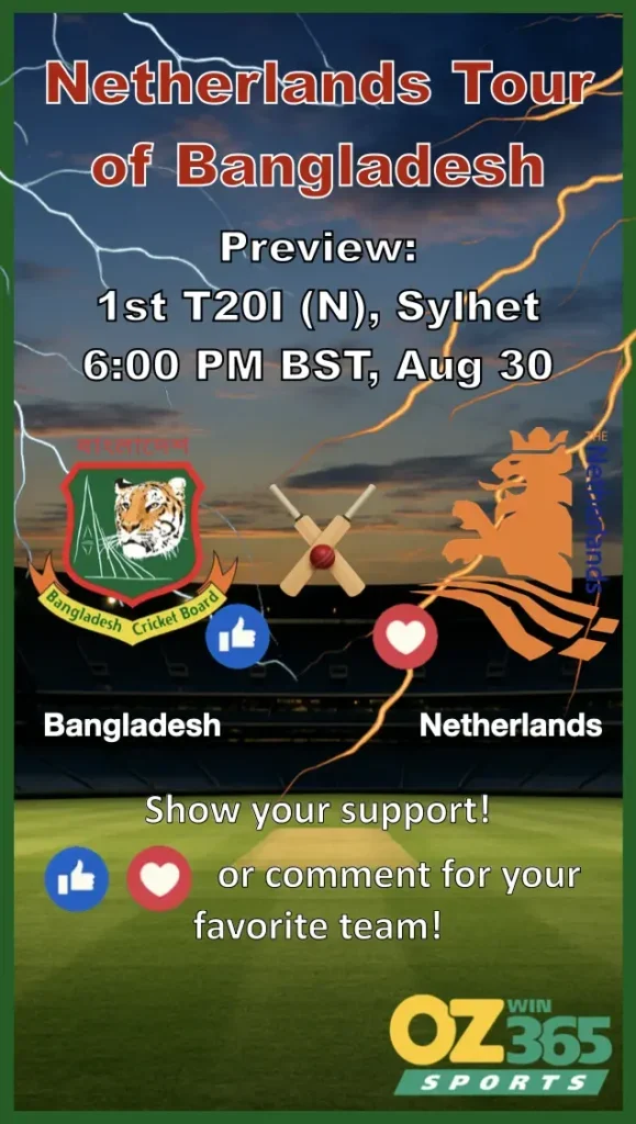 Bangladesh vs Netherlands – 1st T20I
