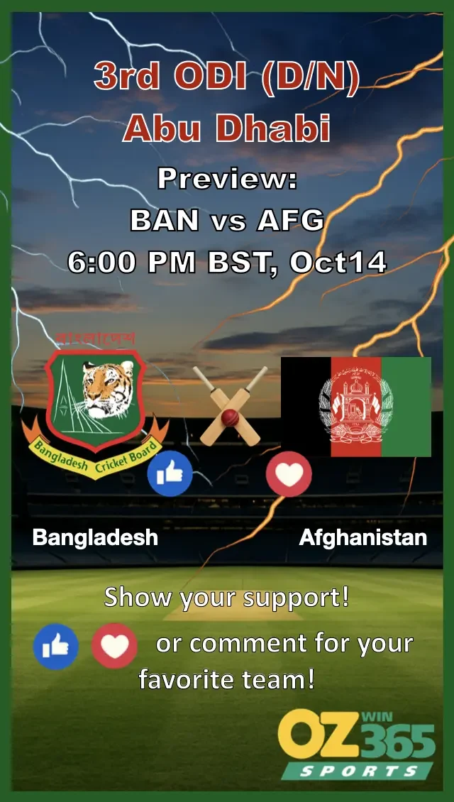 3rd ODI Abu Dhabi Ban vs AFG