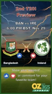2nd T20I BAN vs IRE