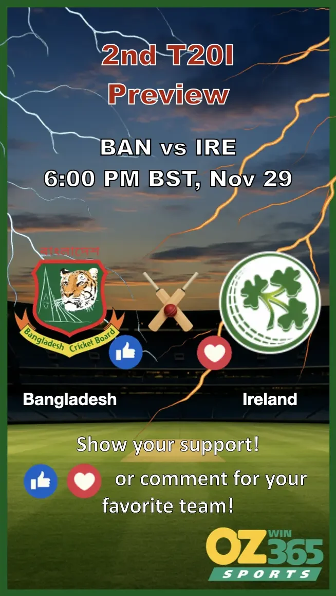 2nd T20I BAN vs IRE