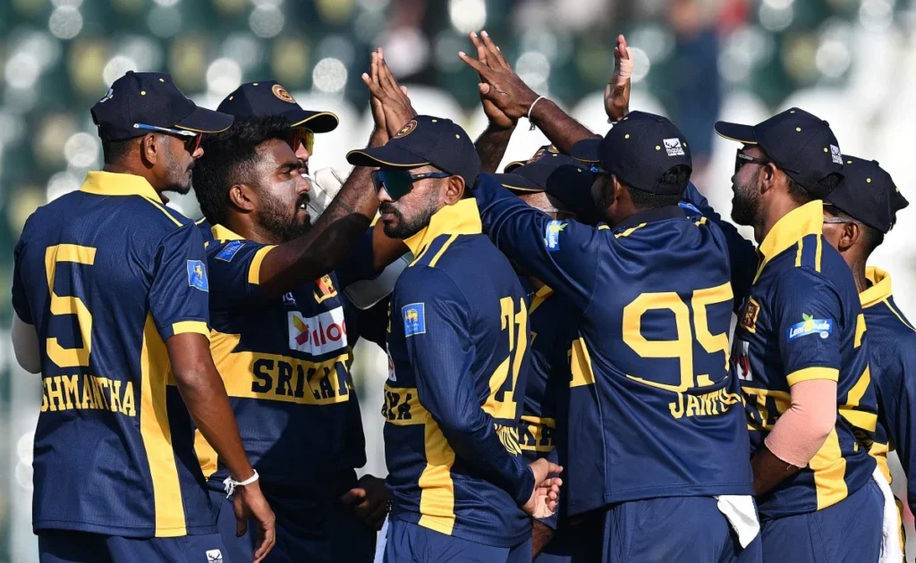 Sri Lanka cricket team in action