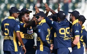 Sri Lanka cricket team in action