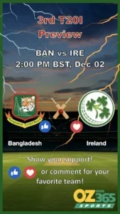3rd T20I BAN vs IRE