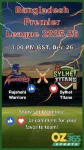 BPL 2025-26 warriors vs titans