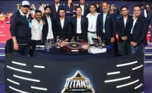 Gujarat Titans officials at the IPL auction