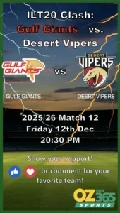 ILT20 Gulf Giants vs Desert Vipers